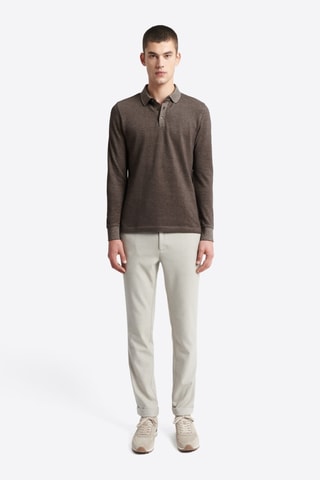 Polo slim - Castanho mesclado