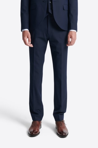 Calças slim - Azul-marinho