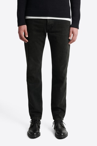 Calças de ganga regular - Preto