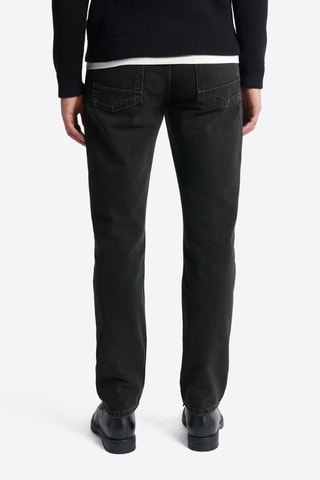 Calças de ganga regular - Preto