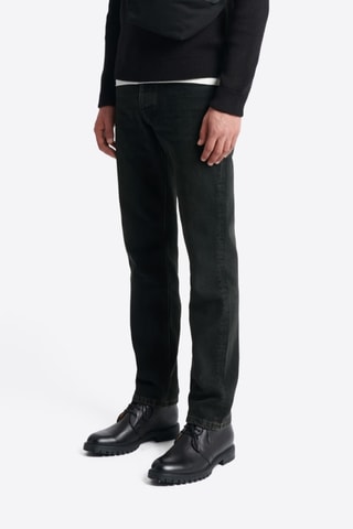 Calças de ganga regular - Preto