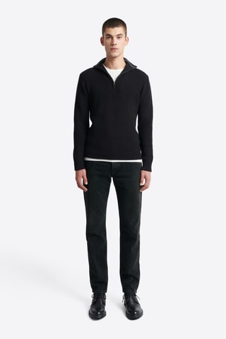 Calças de ganga regular - Preto