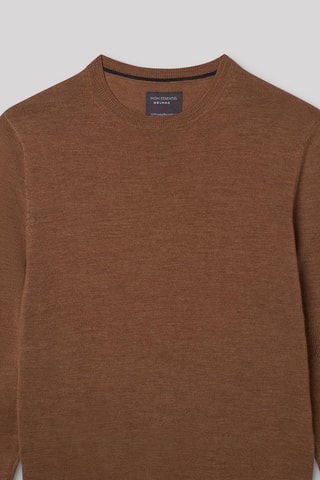 Camisola em lã merino - Camel