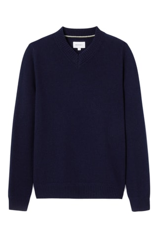 Camisola de lã - Azul-marinho