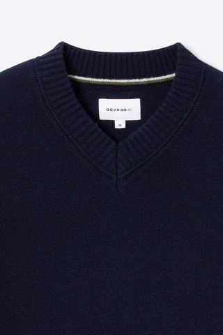 Camisola de lã - Azul-marinho