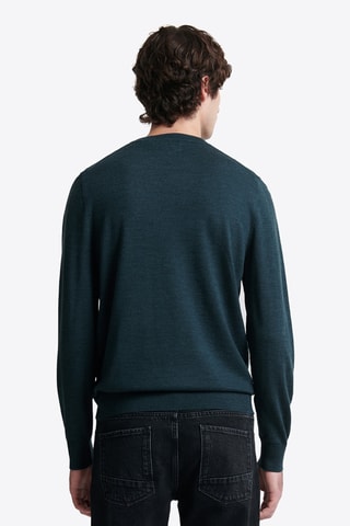 Camisola em lã merino - Verde