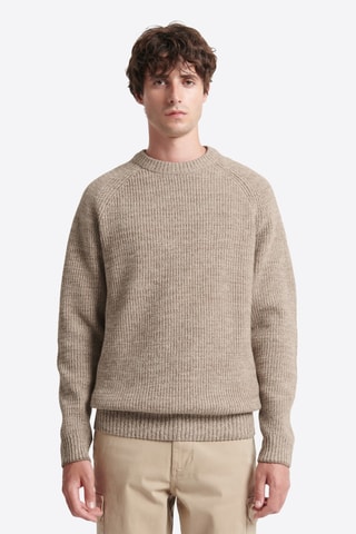 Camisola de lã - Bege ­mesclado