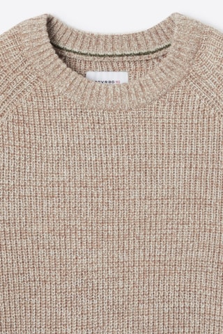 Camisola de lã - Bege ­mesclado