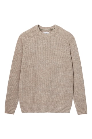 Camisola de lã - Bege ­mesclado