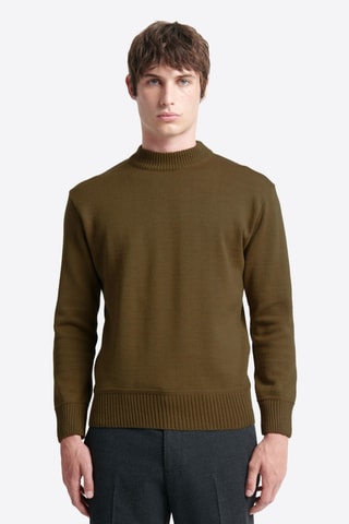 Camisola em lã merino - Caqui