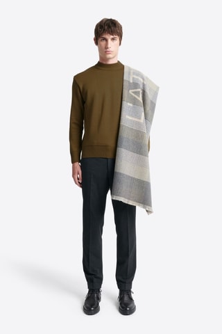 Camisola em lã merino - Caqui