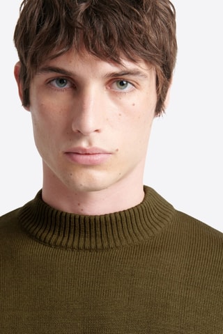 Camisola em lã merino - Caqui