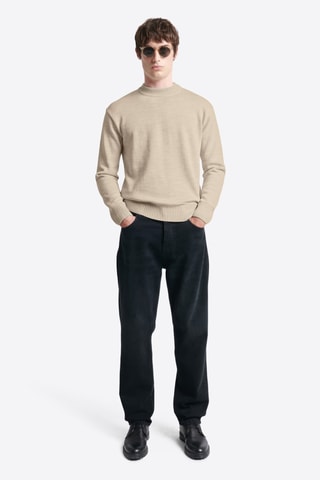 Camisola em lã merino - Marfim