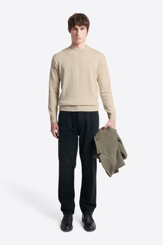 Camisola em lã merino - Marfim