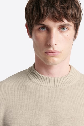 Camisola em lã merino - Marfim