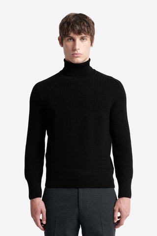 Camisola em lã merino - Preto