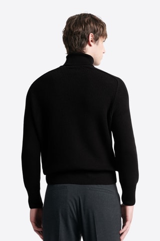 Camisola em lã merino - Preto