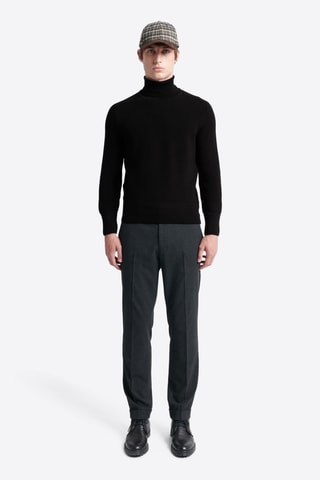 Camisola em lã merino - Preto