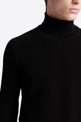 Camisola em lã merino - Preto