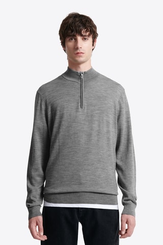 Camisola em lã merino - Preto