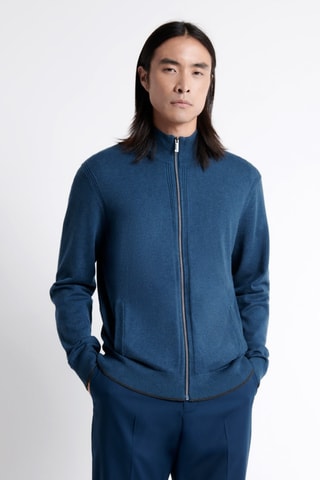 Casaco de malha - Azul-escuro