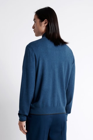 Casaco de malha - Azul-escuro