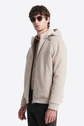 Sweat com capuz - Cru escuro