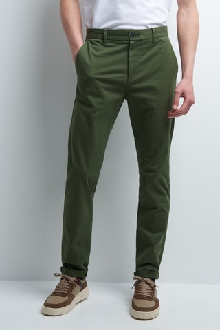 Calças chino slim - Verde
