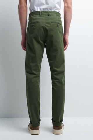Calças chino slim - Verde
