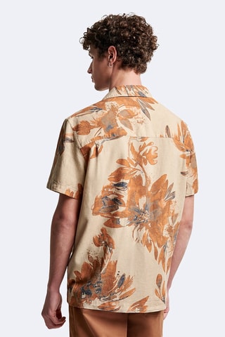 Camisa regular em linho - Marfim