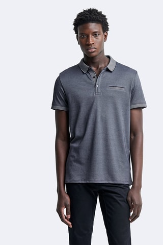 Polo slim - Azul-escuro