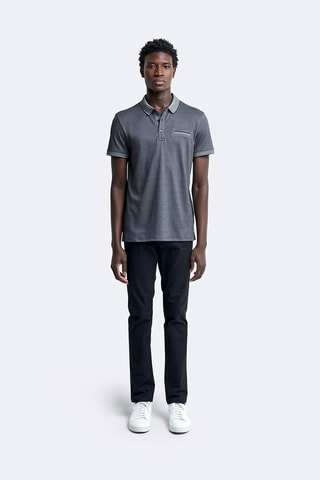 Polo slim - Azul-escuro