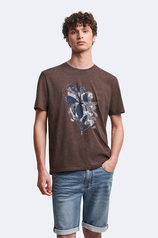 T-shirt slim - Castanho
