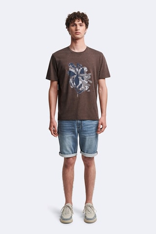 T-shirt slim - Castanho