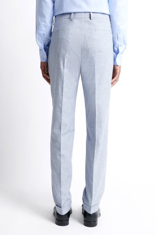 Calças de fato em linho - Azul-celeste