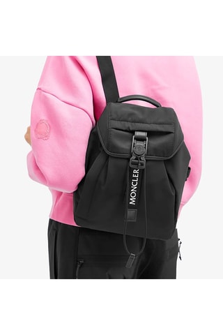 Sac à dos en cuir Trick - Noir