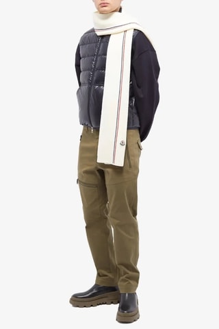 Écharpe en laine vierge - Blanc cassé