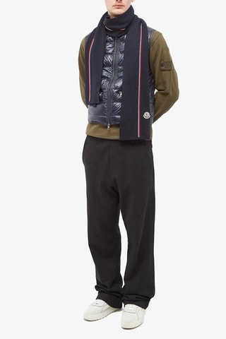 Écharpe en laine vierge  - Bleu marine