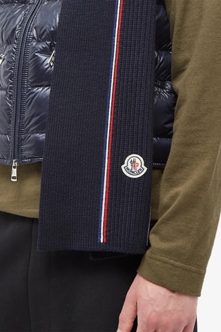 Écharpe en laine vierge  - Bleu marine