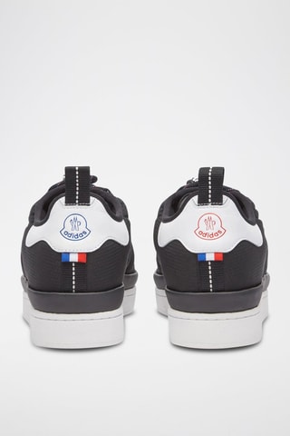 Sneakers plateformes en cuir Moncler x Adidas Originals - Noir et blanc