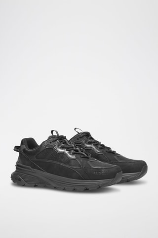 Sneakers plateformes en cuir Lite - Noir