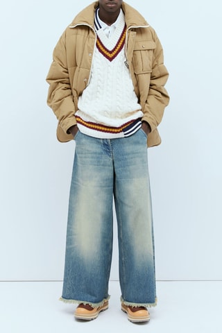 Pull sans manches en laine Moncler Genius x Palm Angels - Blanc