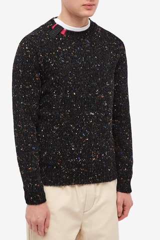 Pull en laine Tab Logo - Noir