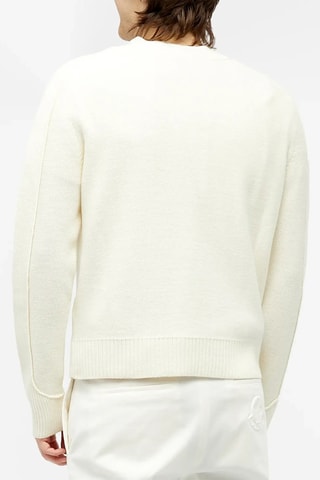 Pull en laine Logo - Blanc