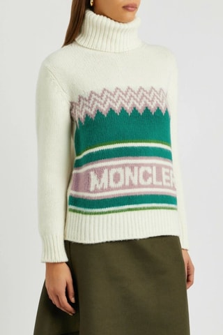 Pull en laine High Neck Knitted - Multicolore