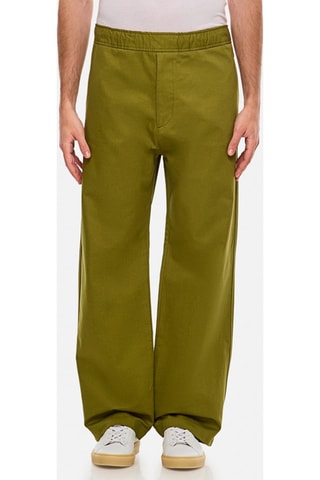 Pantalon droit Drawstring - Vert