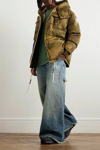 Jean large Moncler Genius x Palm Angels - Bleu