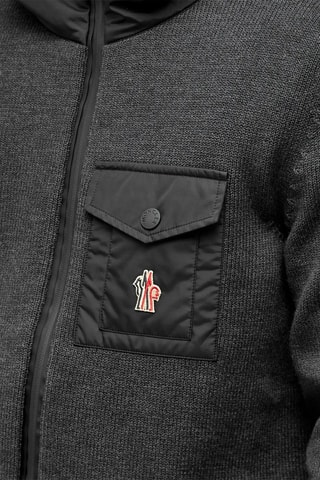 Veste à capuche en laine Grenoble - Gris foncé