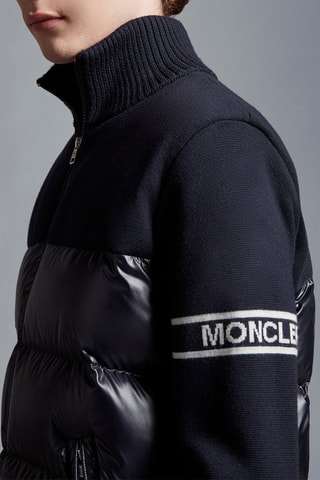 Veste en laine Blend Down - Bleu marine