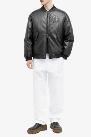 Blouson en cuir Moncler Genius x Roc Nation - Noir